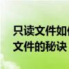 只读文件如何成功修改？——解锁修改只读文件的秘诀