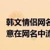 韩文情侣网名大全：精选浪漫甜蜜昵称，让爱意在网名中流淌