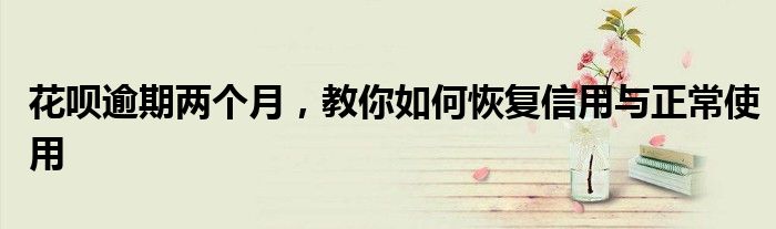 花呗逾期2天还款后如何恢复信用（花呗逾期记录会影响个人信用吗）