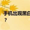 手机出现黑白屏故障，如何快速恢复彩色显示？