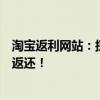 淘宝返利网站：探索最佳购物返利平台，轻松获取高额现金返还！