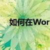 如何在Word文档中创建下一页横向布局