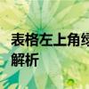 表格左上角绿三角的奥秘：含义、作用及功能解析