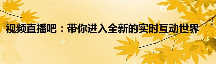 门视频在线直播（视频直播在线互动）